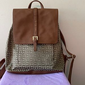 Brown and Tan Backpack